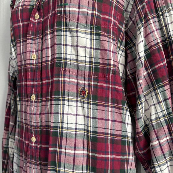 Tommy Hilfiger Womens Plaid Button down long sleeve shirt, size XL - Picture 3 of 4